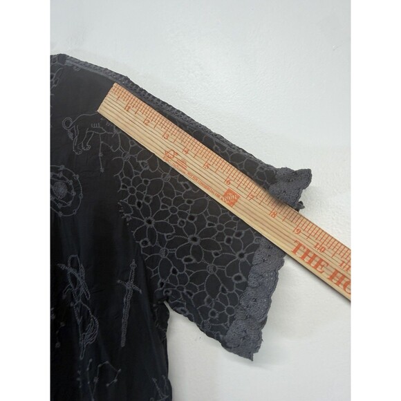 Johnny Was Women’s Mystic Compass Embroidered Blouse Boho Top Rayon Sz M - Picture 12 of 16